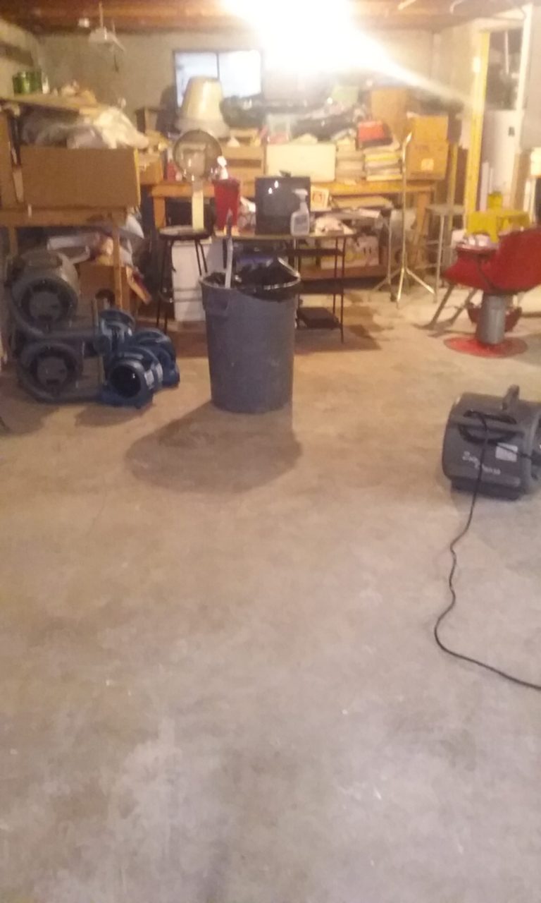 Basement flooding cleanup